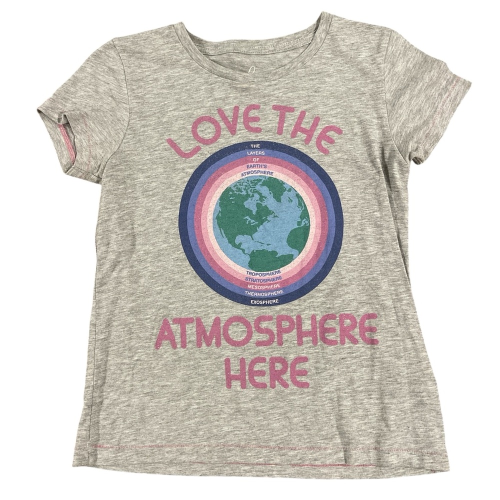 Peek Gray T-Shirt with Earth and Atmosphere Design